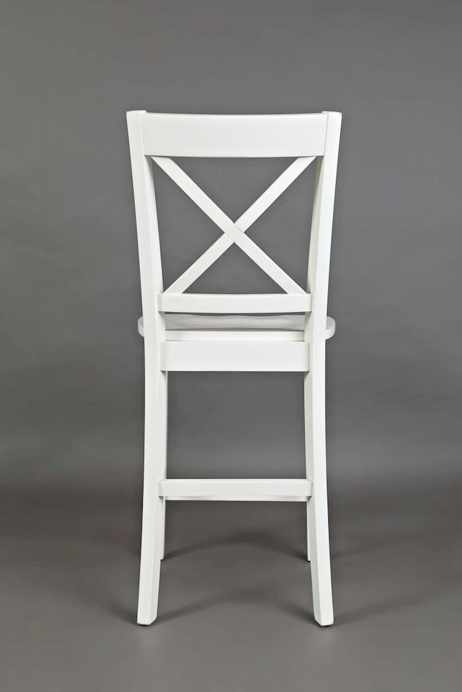 Jofran - Simplicity X in Back Stool in Paperwhite (Set of 2) - 652-BS806KD view 4