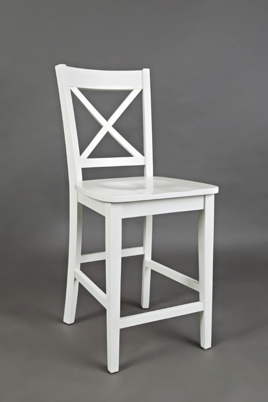 Jofran - Simplicity X in Back Stool in Paperwhite (Set of 2) - 652-BS806KD veiw 1
