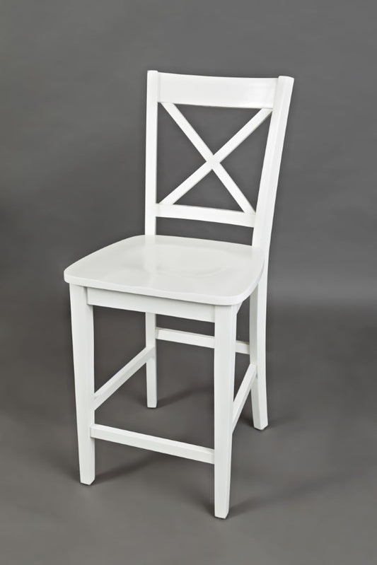 Jofran - Simplicity X in Back Stool in Paperwhite (Set of 2) - 652-BS806KD veiw 2