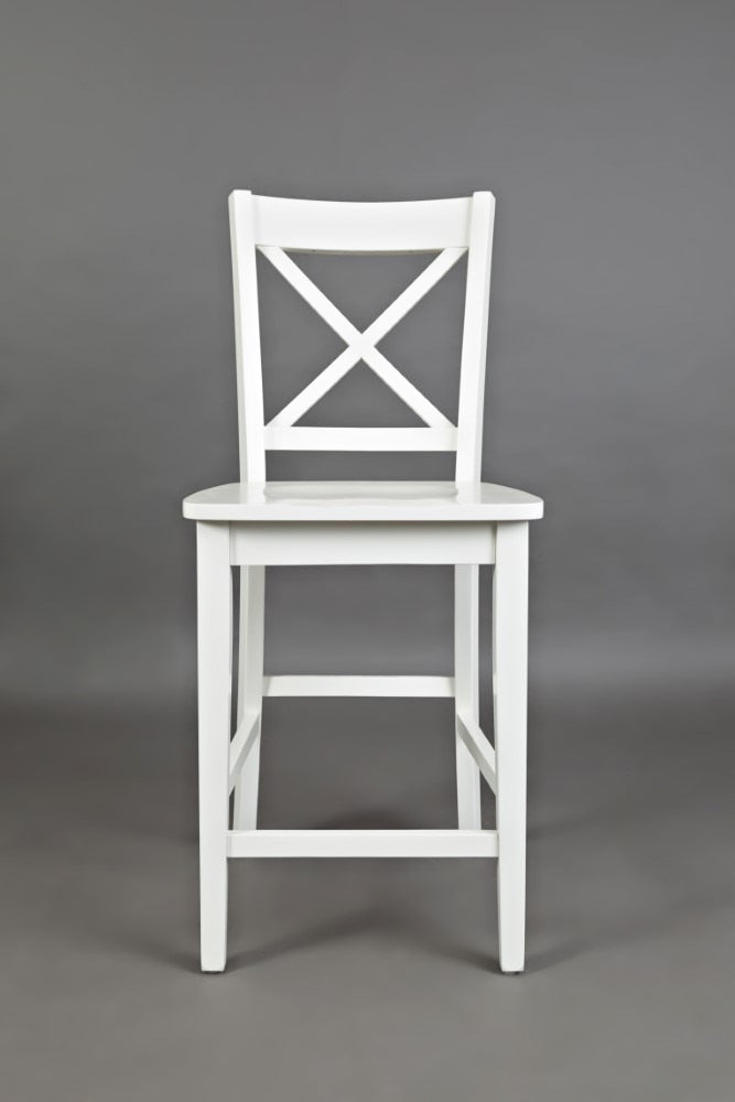 Jofran - Simplicity X in Back Stool in Paperwhite (Set of 2) - 652-BS806KD veiw 3