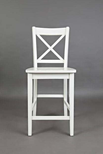 Jofran - Simplicity X in Back Stool in Paperwhite (Set of 2) - 652-BS806KD veiw 3