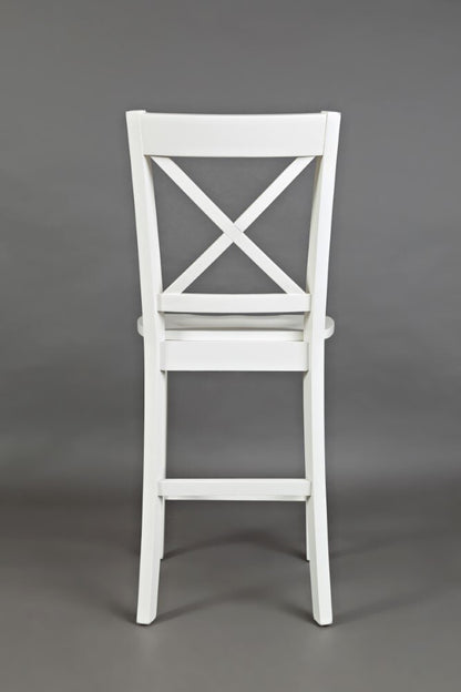 Jofran - Simplicity X in Back Stool in Paperwhite (Set of 2) - 652-BS806KD veiw 4
