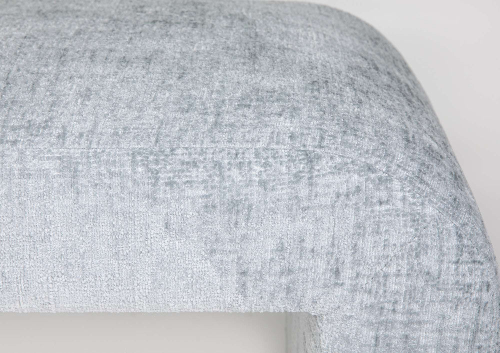 Jofran - Sophia Modern Luxury Curved Upholstered Jacquard Bench - Large, Blue - SOPHIA-BN-LGBLU view 3