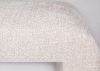 Jofran - Sophia Modern Luxury Curved Upholstered Jacquard Bench - Large, Natural - SOPHIA-BN-LGNAT view 3