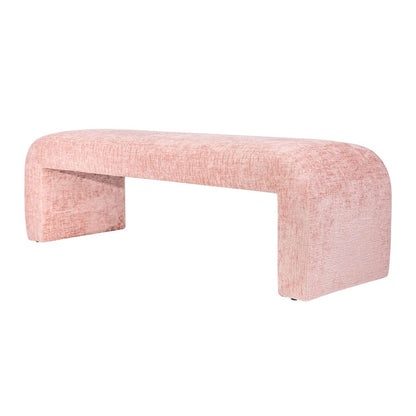 Jofran - Sophia Modern Luxury Curved Upholstered Jacquard Bench - Large, Pink - SOPHIA-BN-LGPNK view 2