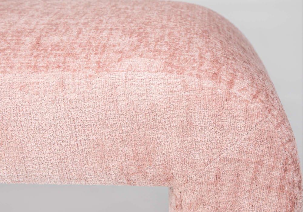 Jofran - Sophia Modern Luxury Curved Upholstered Jacquard Bench - Large, Pink - SOPHIA-BN-LGPNK view 3