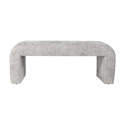 Jofran - Sophia Modern Luxury Curved Upholstered Jacquard Bench - Small, Grey - SOPHIA-BN-SMGRY view 1