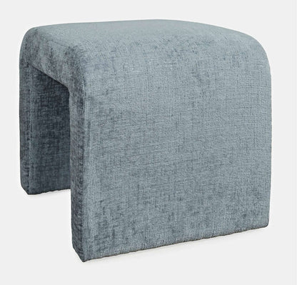 Jofran - Sophia Modern Luxury Curved Upholstered Jacquard Petite Ottoman Bench (Set of 2) Blue - SOPHIA-BN-PTBLU view 7