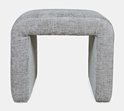 Jofran - Sophia Modern Luxury Curved Upholstered Jacquard Petite Ottoman Bench (Set of 2) Grey - SOPHIA-BN-PTGRY view 1