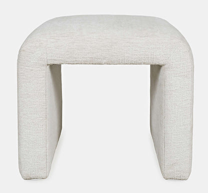 Jofran - Sophia Modern Luxury Curved Upholstered Jacquard Petite Ottoman Bench (Set of 2) Natural - SOPHIA-BN-PTNAT view 1