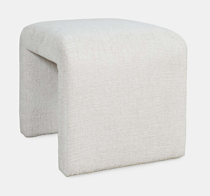 Jofran - Sophia Modern Luxury Curved Upholstered Jacquard Petite Ottoman Bench (Set of 2) Natural - SOPHIA-BN-PTNAT view 7