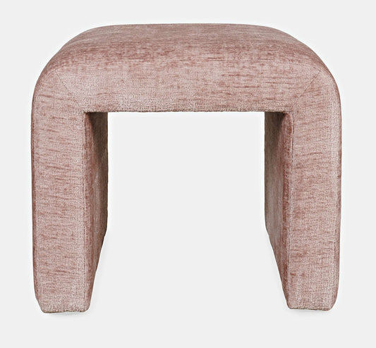 Jofran - Sophia Modern Luxury Curved Upholstered Jacquard Petite Ottoman Bench (Set of 2) Pink - SOPHIA-BN-PTPNK view 1