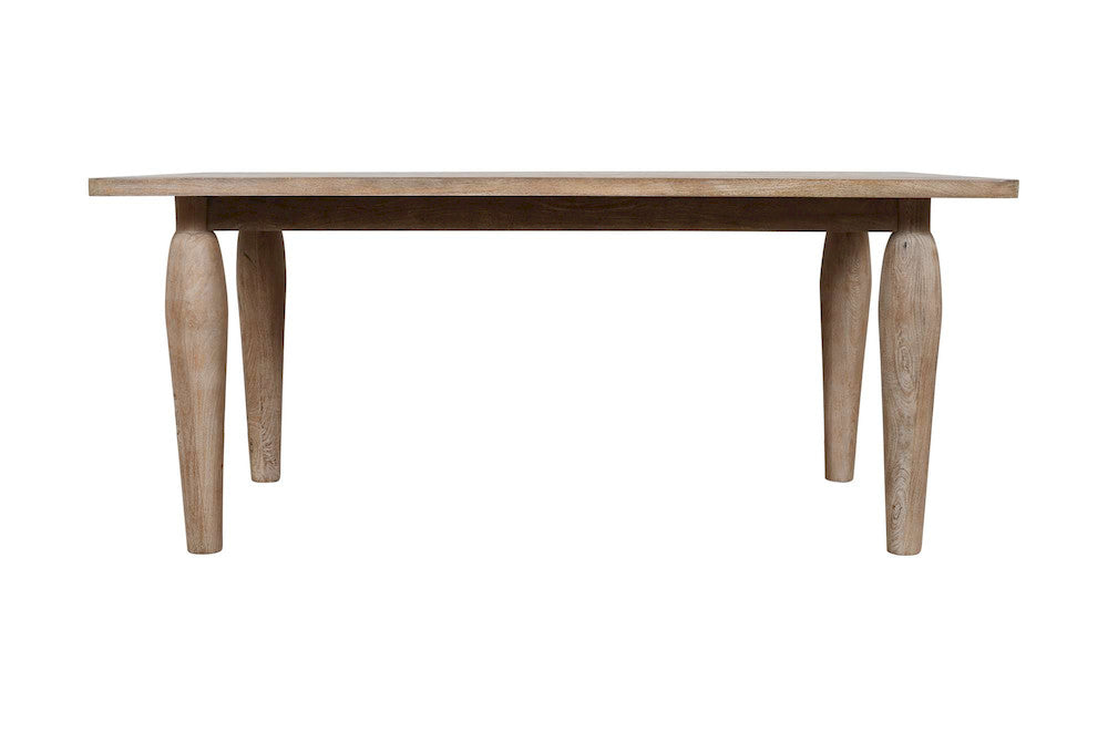 Jofran - Spader 70in Rustic Global Solid Wood Dining Table, Washed Sand - 2271-SPADERWS view 4