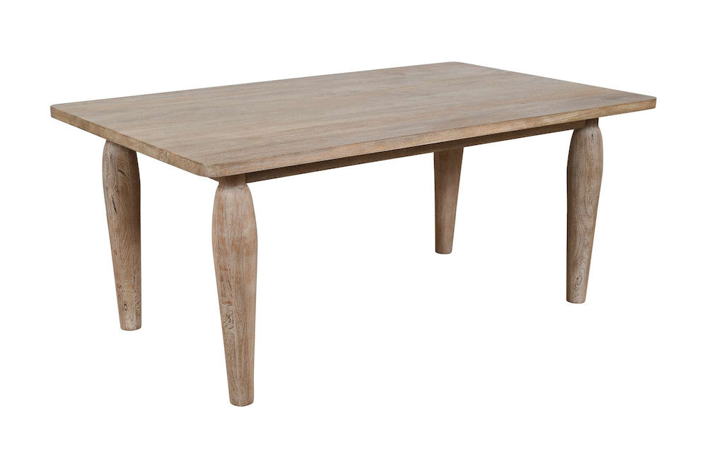 Jofran - Spader 70in Rustic Global Solid Wood Dining Table, Washed Sand - 2271-SPADERWS view 6