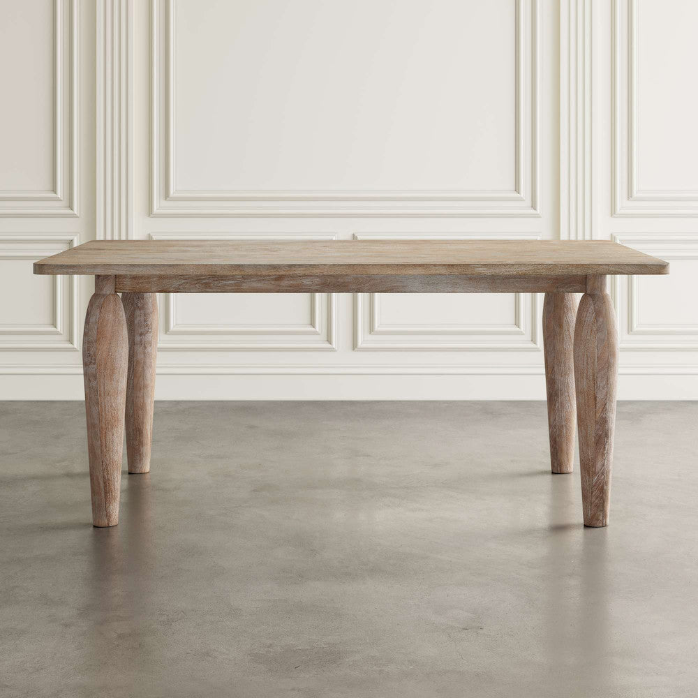 Jofran - Spader 70in Rustic Global Solid Wood Dining Table, Washed Sand - 2271-SPADERWS view 7