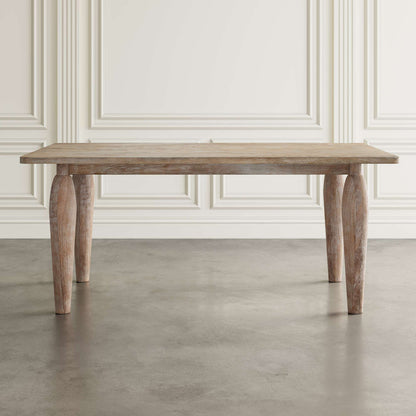 Jofran - Spader 70in Rustic Global Solid Wood Dining Table, Washed Sand - 2271-SPADERWS view 7