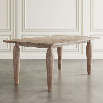 Jofran - Spader 70in Rustic Global Solid Wood Dining Table, Washed Sand - 2271-SPADERWS view 8