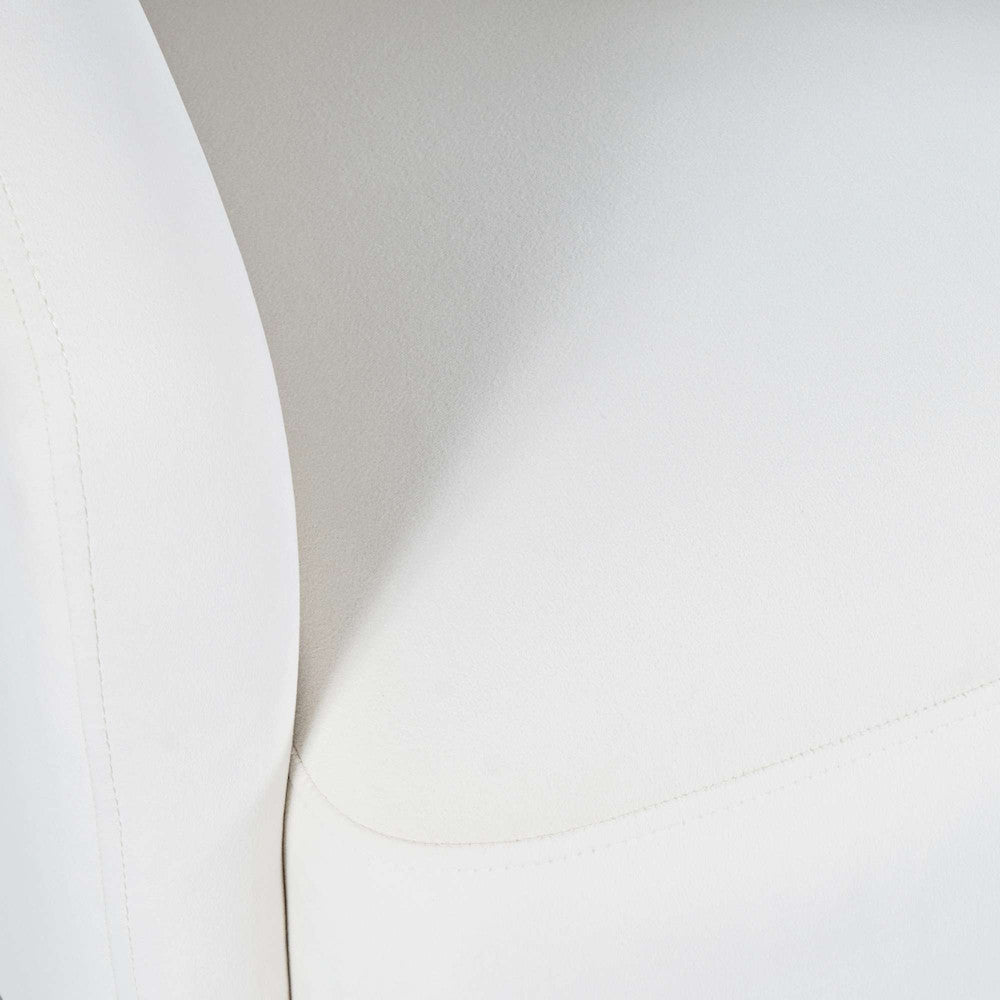 Jofran - Sutton Mid-Century Modern Upholstered Split-Back Curved Sculpture Swivel Accent Chair - Natural - SUTTON-SW-NATURAL view 7