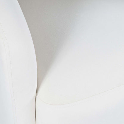 Jofran - Sutton Mid-Century Modern Upholstered Split-Back Curved Sculpture Swivel Accent Chair - Natural - SUTTON-SW-NATURAL view 7