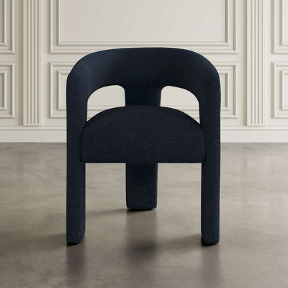 Jofran - Sven Modern Contemporary Upholstered Three-Leg Curved Back Dining Chair in Black - SVEN-CH-BLACK view 5