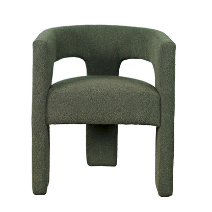 Jofran - Sven Modern Contemporary Upholstered Three-Leg Curved Back Dining Chair - SVEN-CH-FOREST view 1