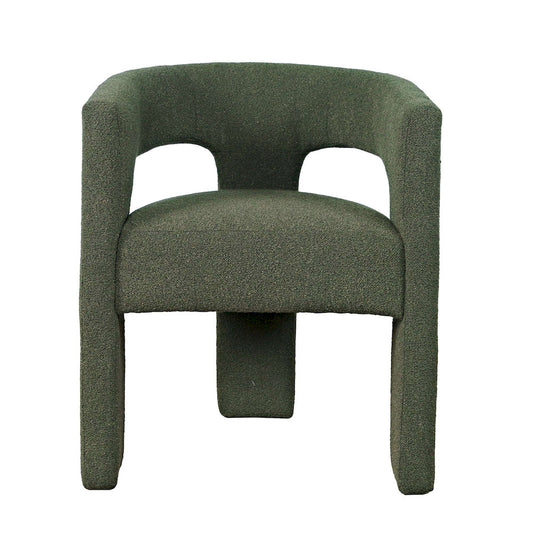 Jofran - Sven Modern Contemporary Upholstered Three-Leg Curved Back Dining Chair - SVEN-CH-FOREST view 1