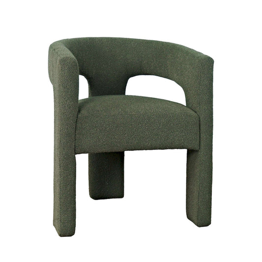 Jofran - Sven Modern Contemporary Upholstered Three-Leg Curved Back Dining Chair - SVEN-CH-FOREST view 2