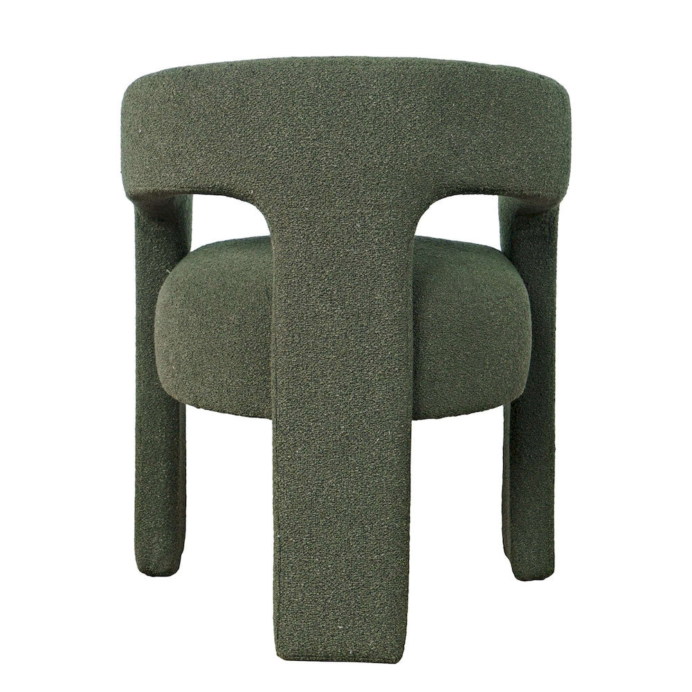 Jofran - Sven Modern Contemporary Upholstered Three-Leg Curved Back Dining Chair - SVEN-CH-FOREST view 4