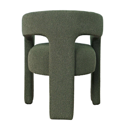 Jofran - Sven Modern Contemporary Upholstered Three-Leg Curved Back Dining Chair - SVEN-CH-FOREST view 4