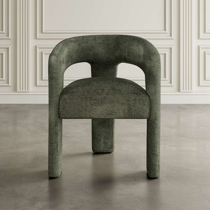 Jofran - Sven Modern Contemporary Upholstered Three-Leg Curved Back Dining Chair - SVEN-CH-FOREST view 5