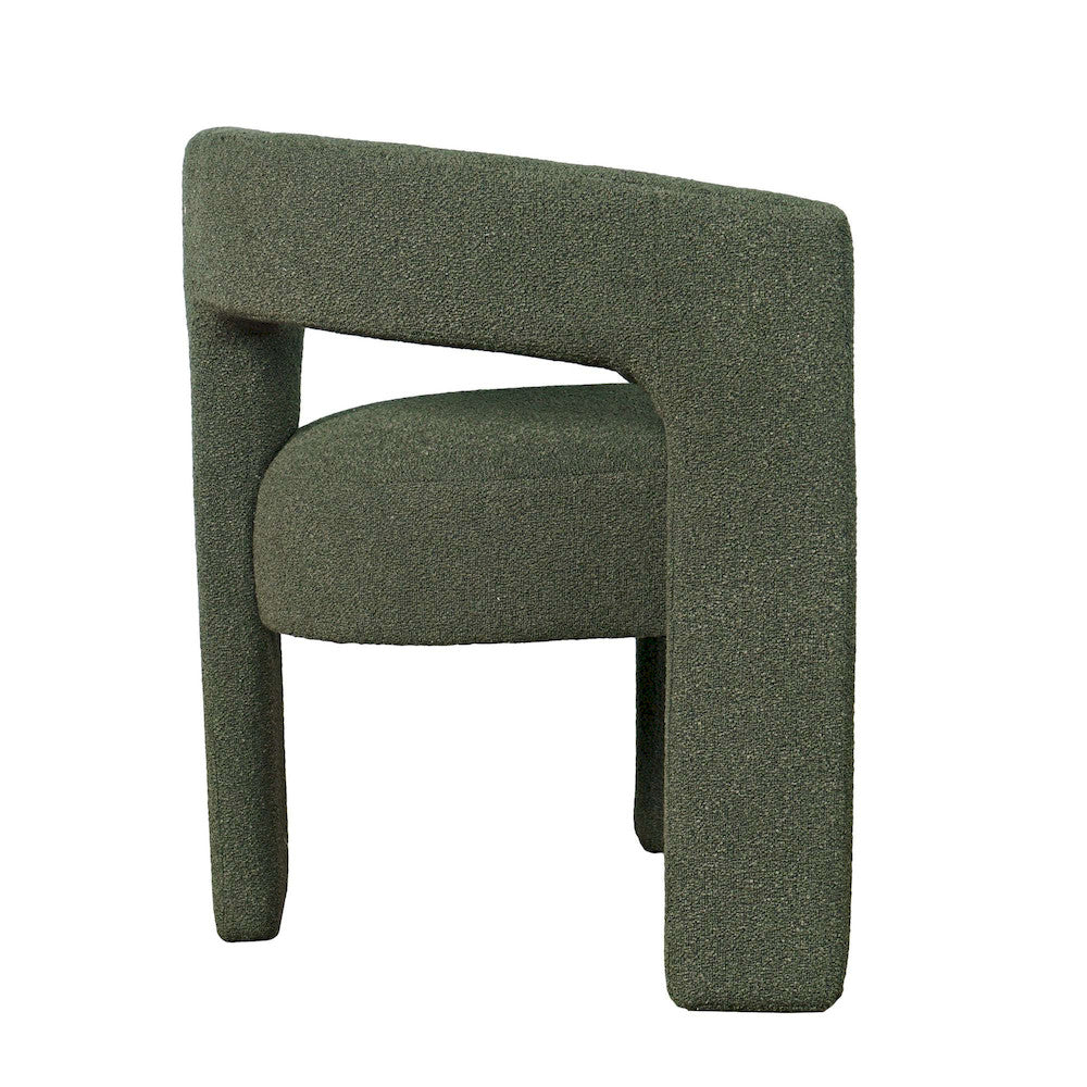 Jofran - Sven Modern Contemporary Upholstered Three-Leg Curved Back Dining Chair - SVEN-CH-FOREST view 8