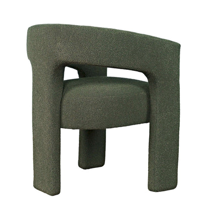 Jofran - Sven Modern Contemporary Upholstered Three-Leg Curved Back Dining Chair - SVEN-CH-FOREST view 9