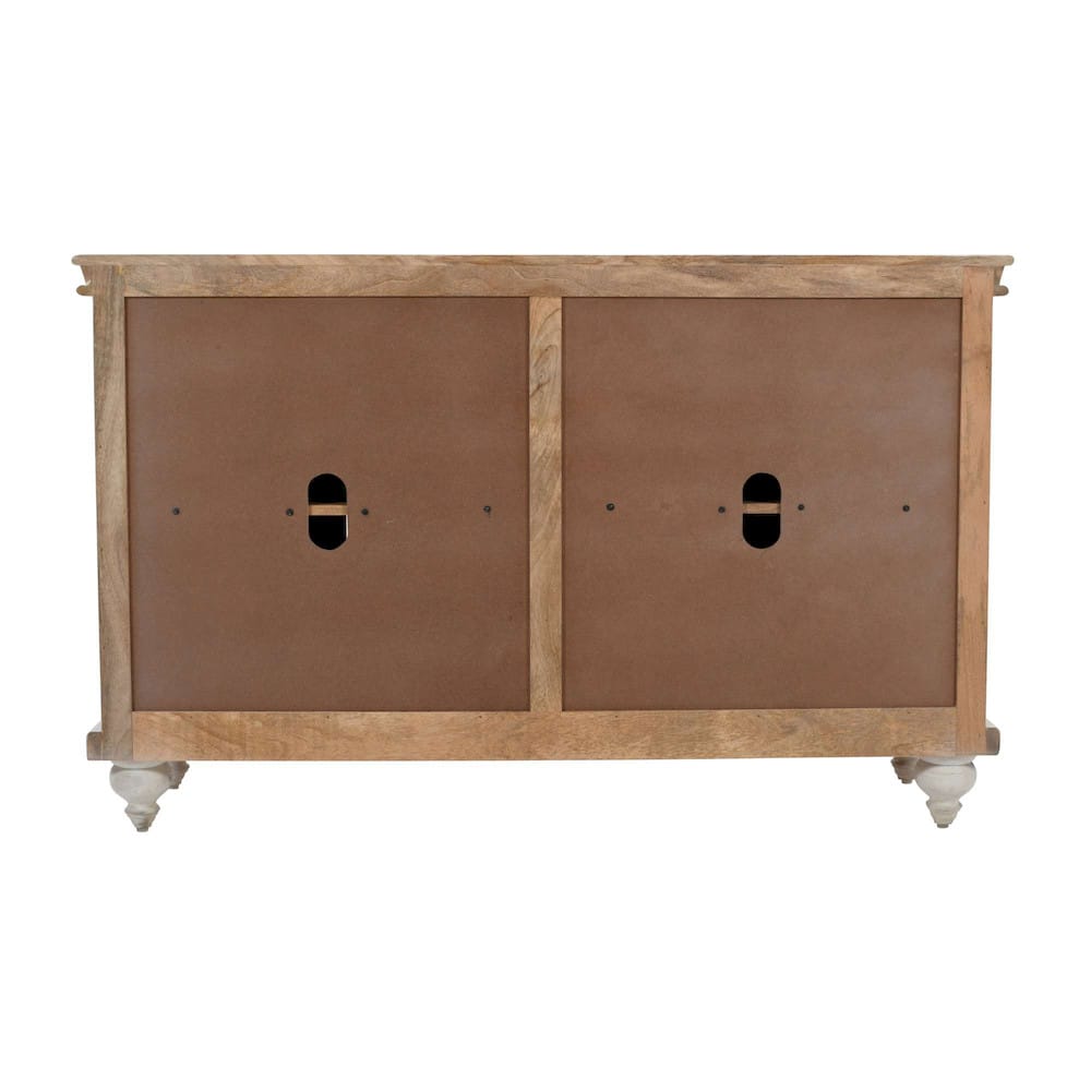 Jofran - Taj 60in Hand Carved Solid Wood Global Bohemian Four-Door Sideboard Cabinet - 2357-60 view 4
