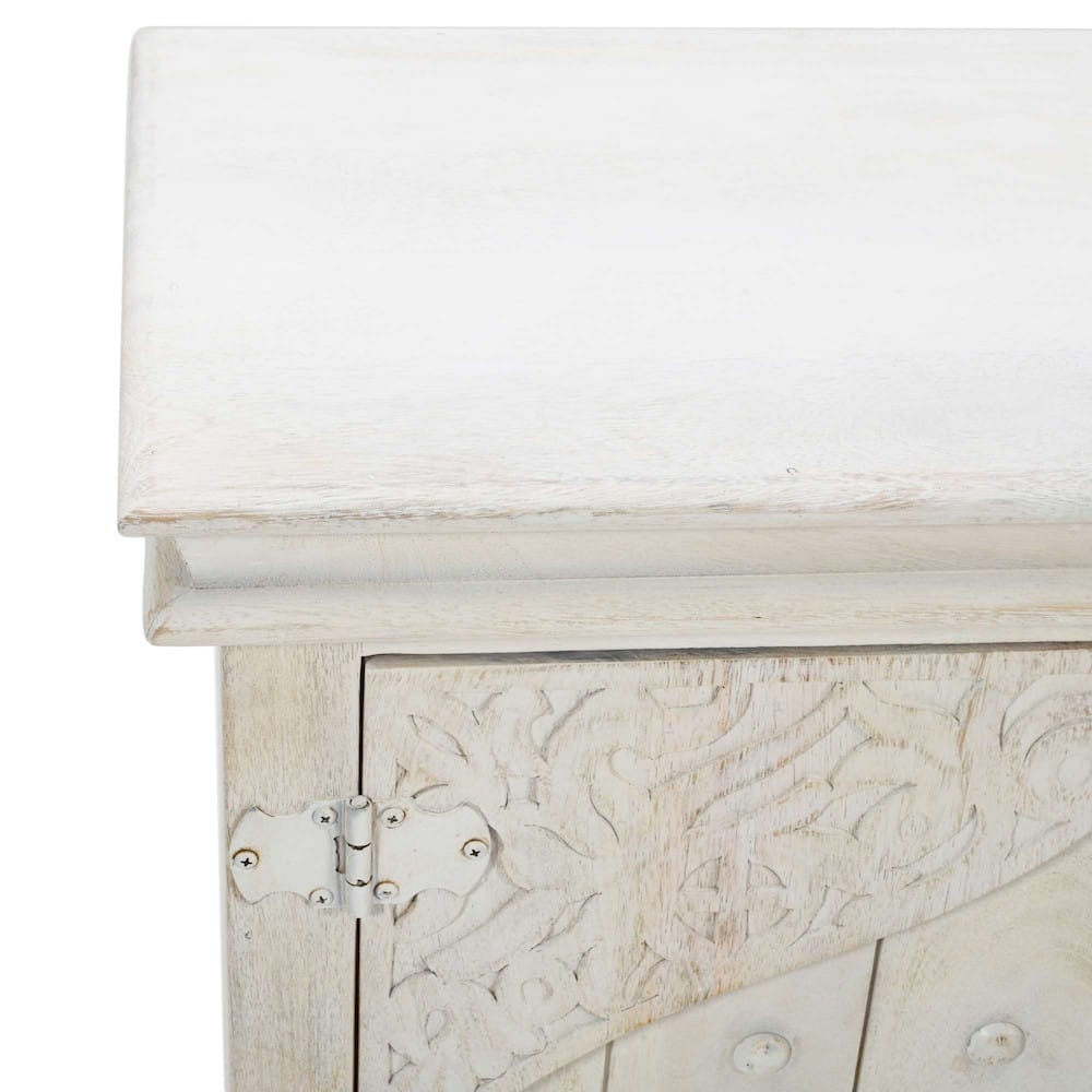 Jofran - Taj 60in Hand Carved Solid Wood Global Bohemian Four-Door Sideboard Cabinet - 2357-60 view 7