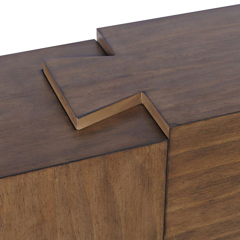 Jofran - Taos Modern Rustic 79in Dovetailed Sofa Console Table in Chestnut - 2465-4 veiw 5