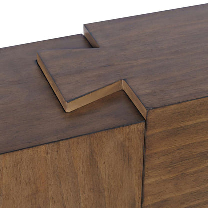 Jofran - Taos Modern Rustic 79in Dovetailed Sofa Console Table in Chestnut - 2465-4 veiw 5