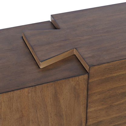 Jofran - Taos Modern Rustic 79in Dovetailed Sofa Console Table in Chestnut - 2465-4 view 5