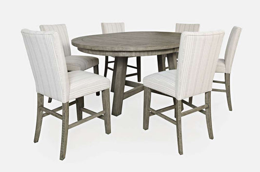 Jofran - Telluride Contemporary Rustic Farmhouse Seven Piece Counter Height Dining Table Set, Driftwood Grey - 2231-54C-6U veiw 1