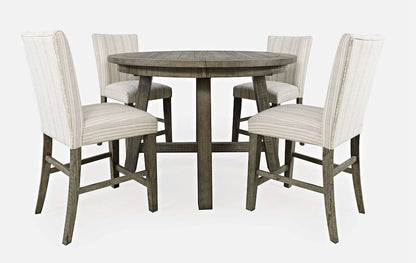 Jofran - Telluride Contemporary Rustic Farmhouse Five Piece Counter Height Dining Table Set, Driftwood Grey - 2231-54C-4U view 1