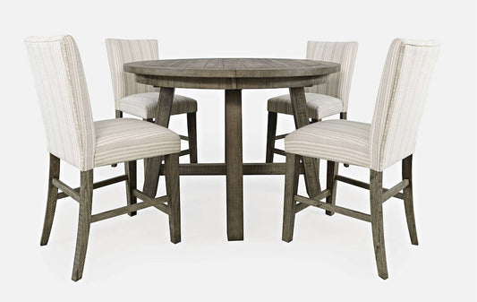Jofran - Telluride Contemporary Rustic Farmhouse Five Piece Counter Height Dining Table Set, Driftwood Grey - 2231-54C-4U view 1