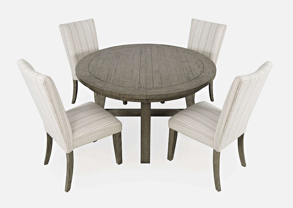 Jofran - Telluride Contemporary Rustic Farmhouse Five Piece Dining Table Set, Driftwood Grey - 2231-54D-4U view 2