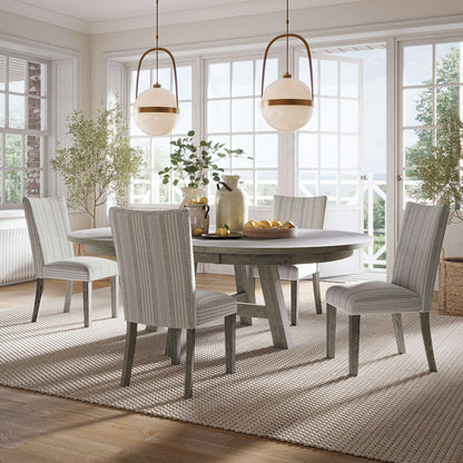 Jofran - Telluride Contemporary Rustic Farmhouse Five Piece Dining Table Set, Driftwood Grey - 2231-54D-4U view 12