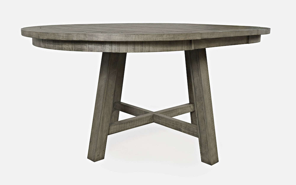 Jofran - Telluride Contemporary Rustic Farmhouse Round to Oval Counter Height Dining Table, Driftwood Grey - 2231-54BCHKT view 1