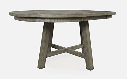 Jofran - Telluride Contemporary Rustic Farmhouse Round to Oval Counter Height Dining Table, Driftwood Grey - 2231-54BCHKT view 1
