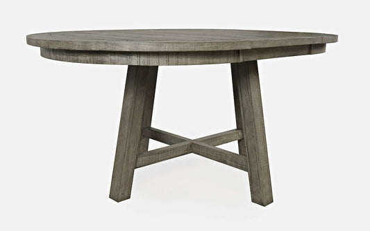 Jofran - Telluride Contemporary Rustic Farmhouse Round to Oval Counter Height Dining Table, Driftwood Grey - 2231-54BCHKT view 1