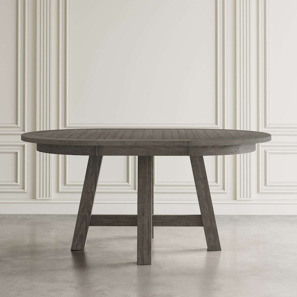 Jofran - Telluride Contemporary Rustic Farmhouse Round to Oval Counter Height Dining Table, Driftwood Grey - 2231-54BCHKT view 3