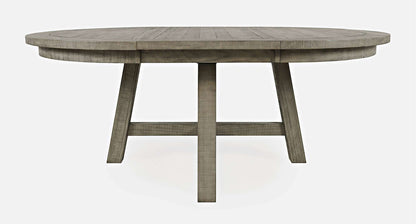 Jofran - Telluride Contemporary Rustic Farmhouse Round to Oval Dining Table, Driftwood Grey - 2231-54BDNGKT view 1
