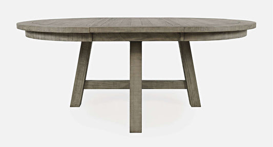 Jofran - Telluride Contemporary Rustic Farmhouse Round to Oval Dining Table, Driftwood Grey - 2231-54BDNGKT view 1