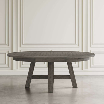 Jofran - Telluride Contemporary Rustic Farmhouse Round to Oval Dining Table, Driftwood Grey - 2231-54BDNGKT view 3