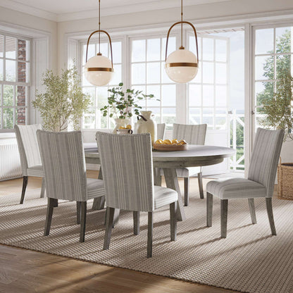 Jofran - Telluride Contemporary Rustic Farmhouse Round to Oval Dining Table, Driftwood Grey - 2231-54BDNGKT view 8